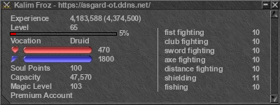 Signature for player Kalim Froz