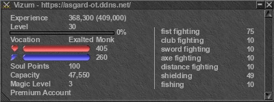 Signature for player Vizum